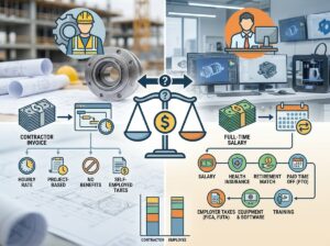 Cost Comparison: Mechanical Engineering Contractor vs Full-Time Employee (Real Pay Data)