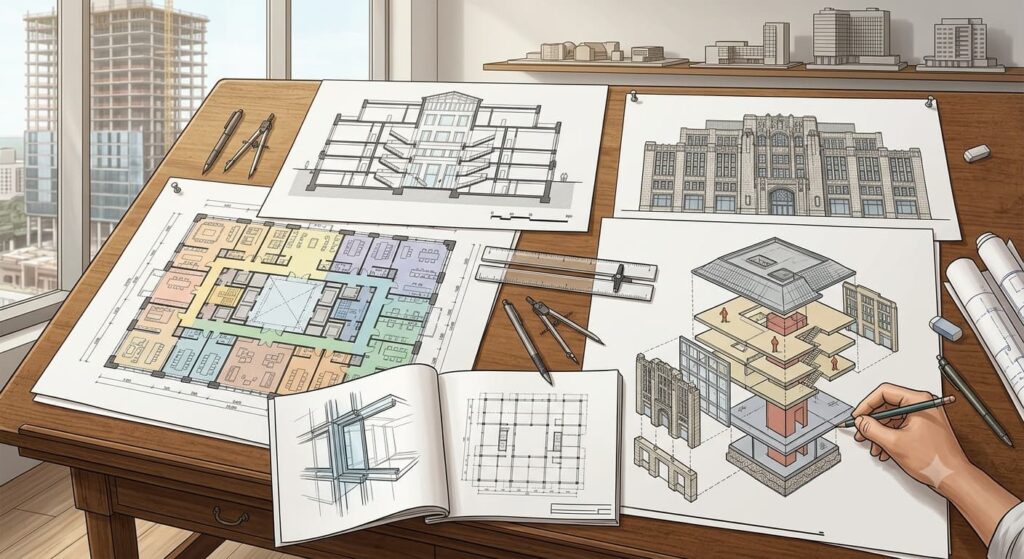 Types of Architectural Drawings in Building Construction