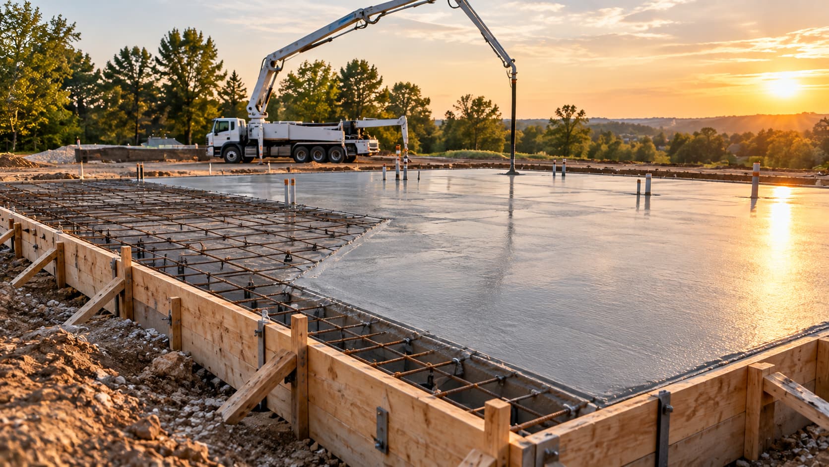 Home 70 Golden Hour Concrete Foundation